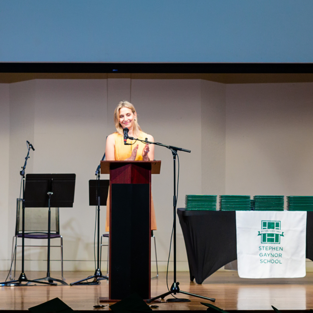 Parent speaker Colette Bennett